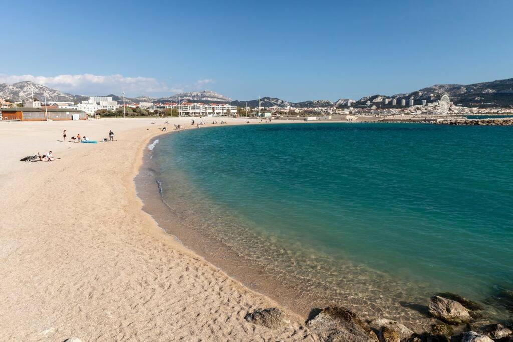T2 Plage Prado-David, Parc Borely, Parking Privee Marseille Luaran gambar